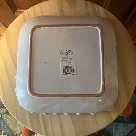 Mud Pie Beaded Cheese Plate 9" x 9" - Picture 4 of 4